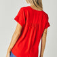 V-Neck Dolman Sleeve Solid Basic Top