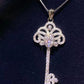 1 Carat Moissanite Key Pendant Necklace