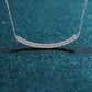 Sterling Silver Curved Bar Necklace