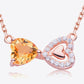 Citrine Heart 925 Sterling Silver Necklace