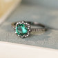 Paraiba Blue Zircon Flower Shape Ring