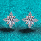 Four Leaf Clover 2 Carat Moissanite Stud Earrings