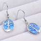 Opal Blue Platinum-Plated Drop Earrings