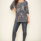 Button Accent Paisley Top