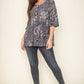 Button Accent Paisley Top