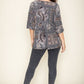 Button Accent Paisley Top