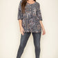 Button Accent Paisley Top