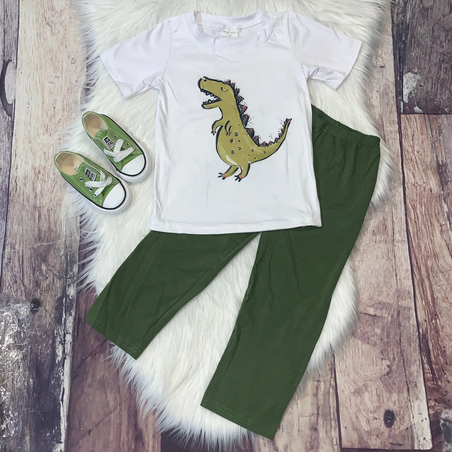 Printed Dinosaur Tee & Pants Set