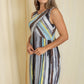 Sleeveless Cross Top Tie-Dye Maxi