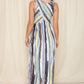 Sleeveless Cross Top Tie-Dye Maxi