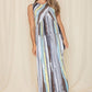 Sleeveless Cross Top Tie-Dye Maxi