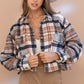 Plaid Crop Shirt Jacket