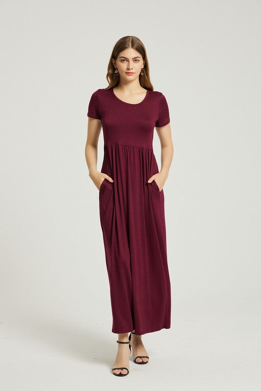 Women's Summer Casual Maxi Dress With Pocket