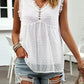 Women Sleeveless Button Trim TOP