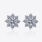 1 Carat Moissanite 925 Sterling Silver Flower Earrings