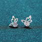 1 Carat Moissanite Butterfly Shape Earrings