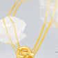 Linked Ring Pendant Chain Necklace