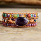 Triple-Layer Amethyst Bracelet