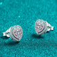 Moissanite Heart-Shaped Stud Earrings