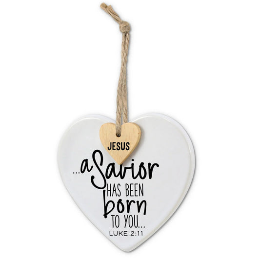 Ornament Heart Tag Savior Twine Hanger