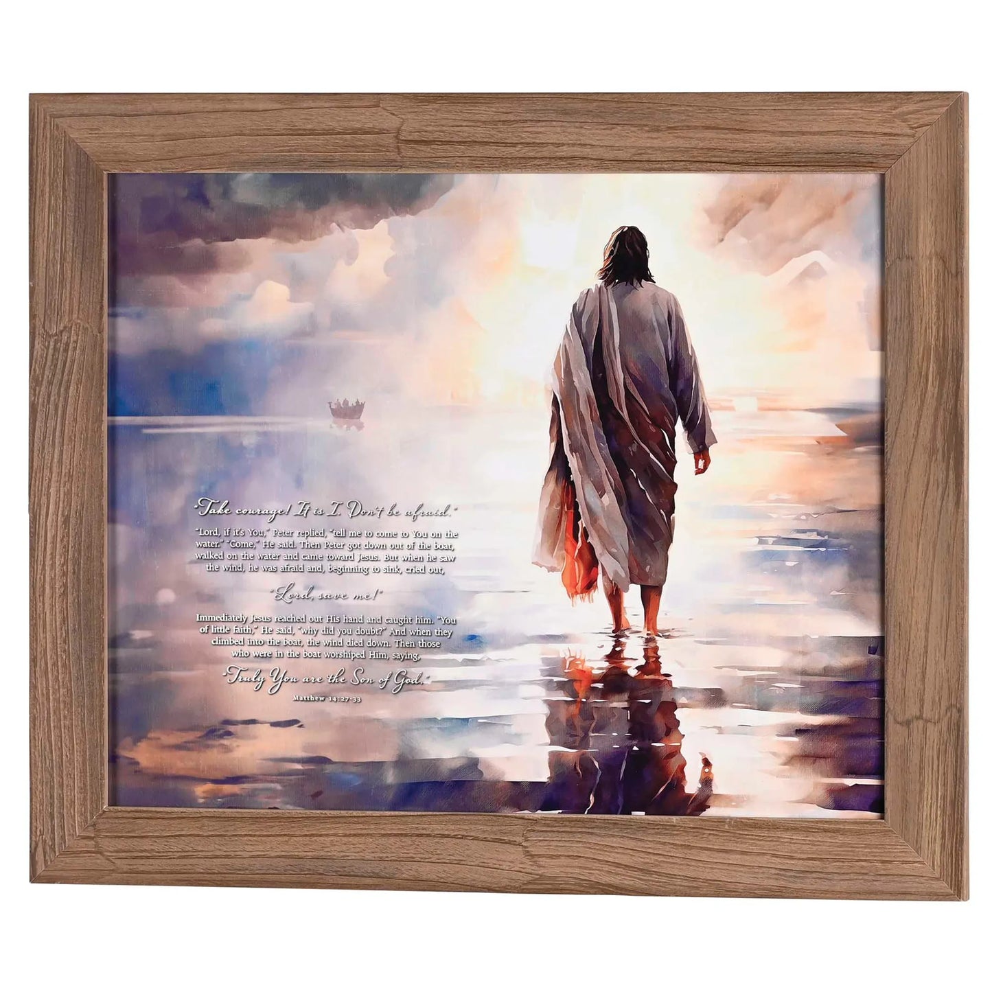 Framed Wall Art Jesus Walking On Water