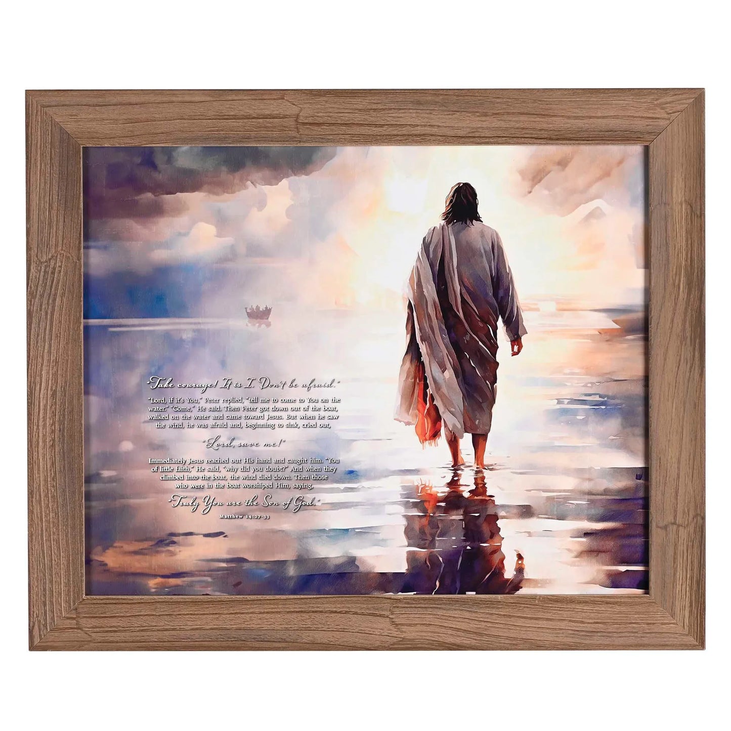 Framed Wall Art Jesus Walking On Water