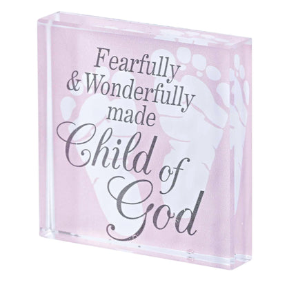 Tabletop Glass Baby Pink Child Of God