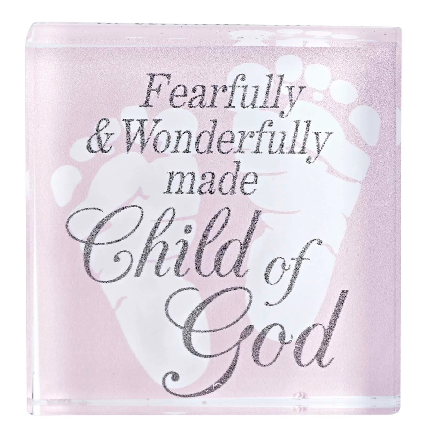 Tabletop Glass Baby Pink Child Of God