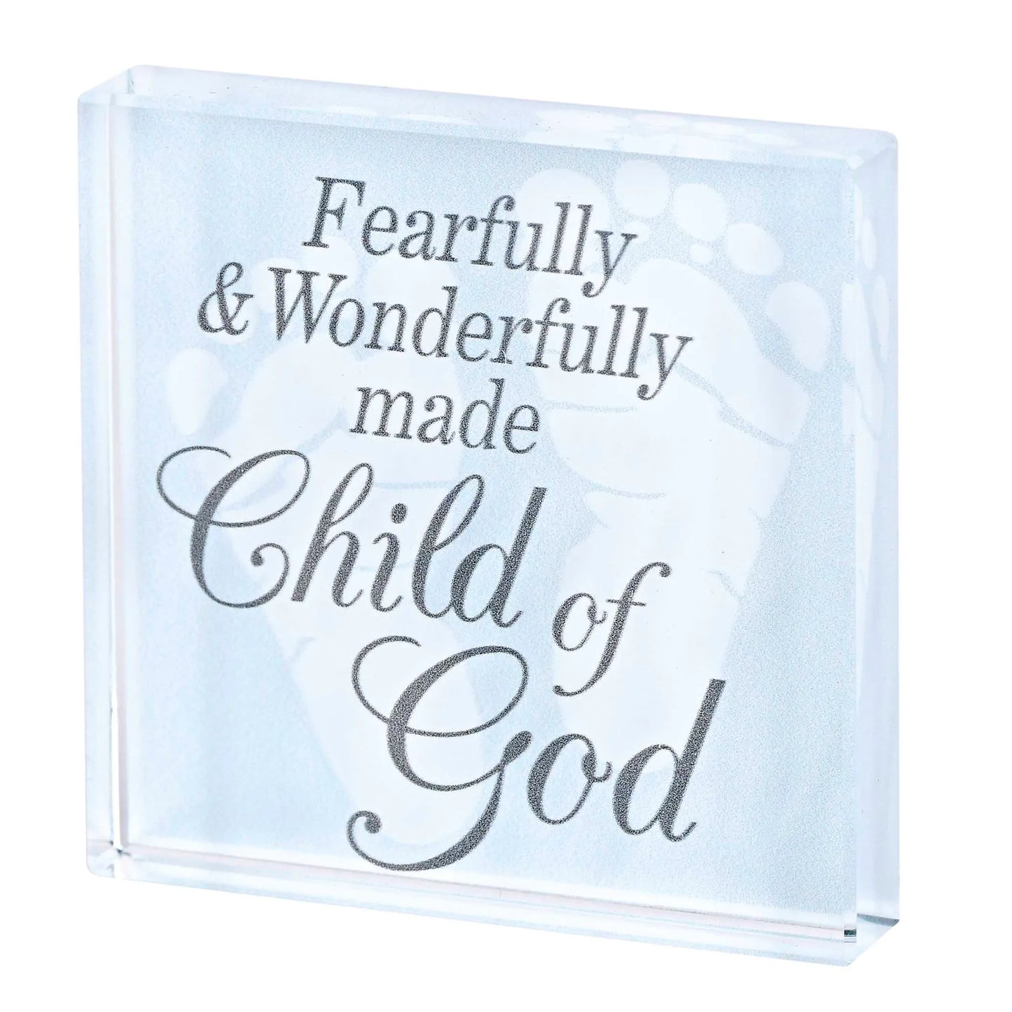 Tabletop Glass Baby Blue Child Of God