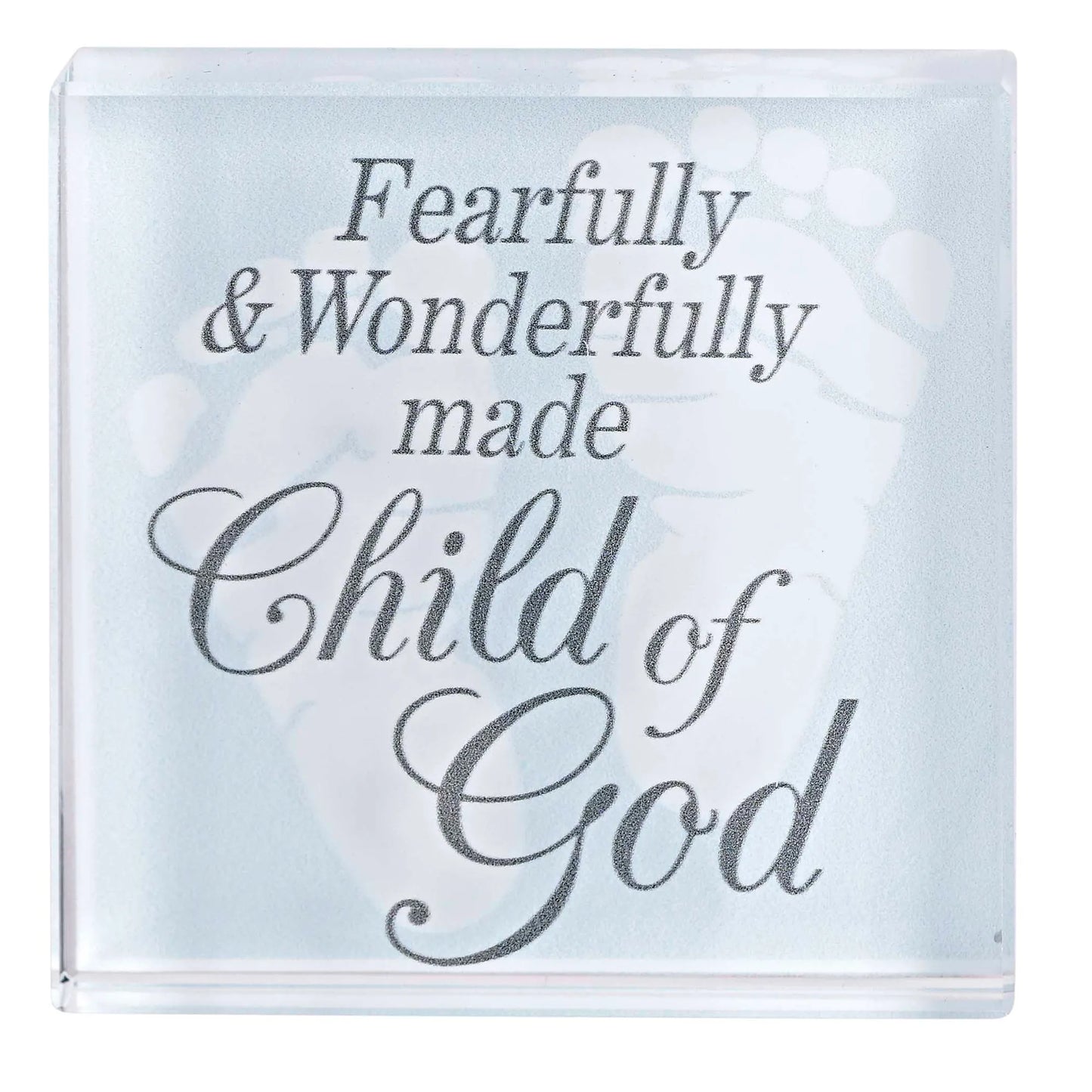 Tabletop Glass Baby Blue Child Of God