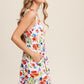 Flower Print Square Neck Dress