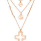 Cross Pendant Layered Necklace