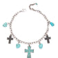 Western Stone Cross Boots Charm