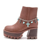 Western Stone Cross Boots Charm