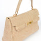 Large Top Handle Linen Convertible Bag