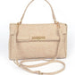 Large Top Handle Linen Convertible Bag