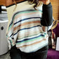 Women Striped Color Block Fit Long Sleeve Top