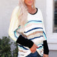 Women Striped Color Block Fit Long Sleeve Top