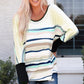 Women Striped Color Block Fit Long Sleeve Top