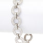 Micro Setting CZ Chain Link Statement Bracelet