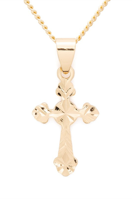 Stainless Steel Cross Designed Pendant Necklace