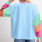 Women Colorblock Patchwork Long Sleeve Loose Top