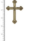 Gold Dipped Large Metal Cross Earring