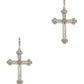 Gold Dipped Metal Cross Earring