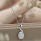 Opal Oval Pendant Chain Necklace