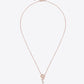 925 Sterling Silver 18K Rose Gold-Plated Pendant Necklace