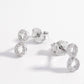 925 Sterling Silver Zircon Number 8 Stud Earrings