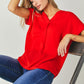 V-Neck Dolman Sleeve Solid Basic Top