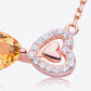 Citrine Heart 925 Sterling Silver Necklace