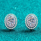 Platinum-Plated Moissanite Stud Earrings